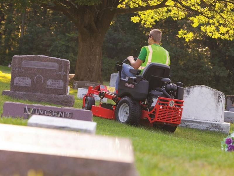 High-Performance Lawn Care in Action Professional lawn care with a heavy-duty gas mower.